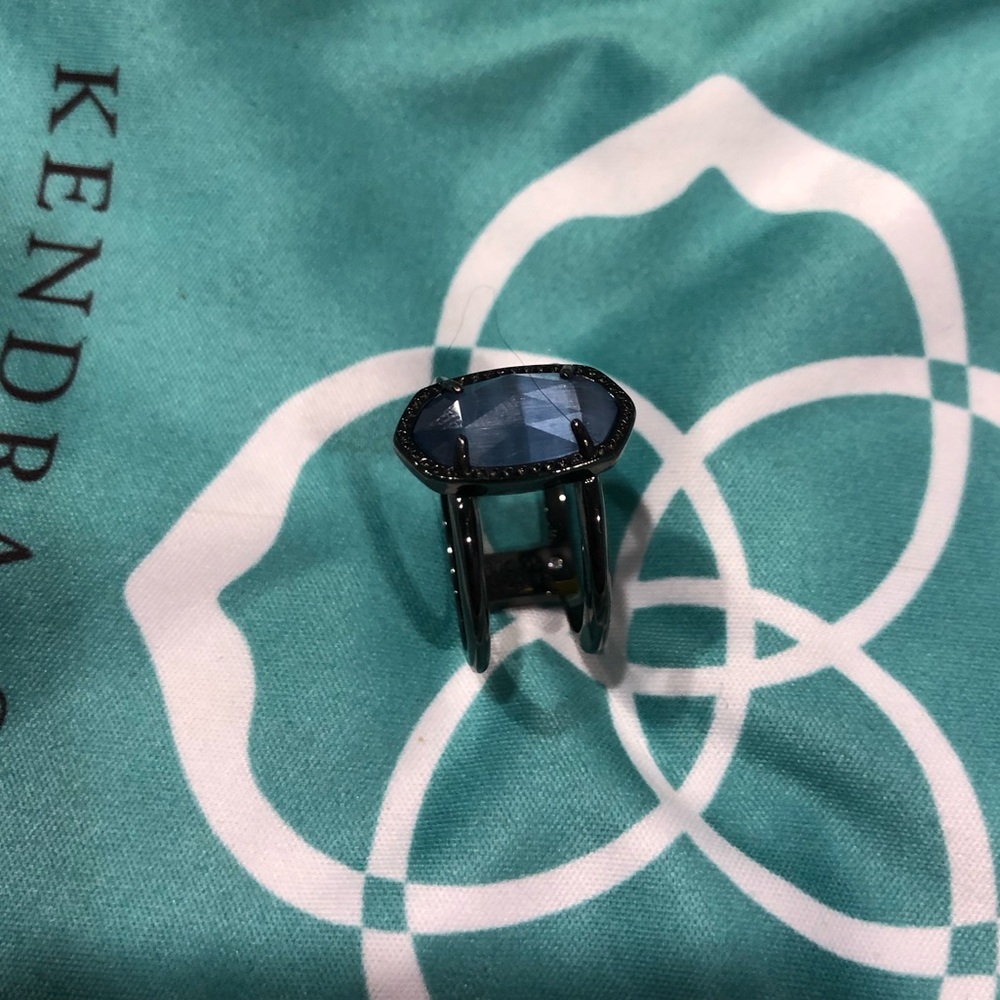 Kendra Scott Dark Blue Double-Band Ring - Picture 3 of 8